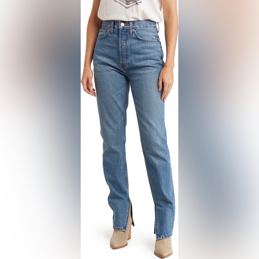 RE/DONE super high drainpipe jeans